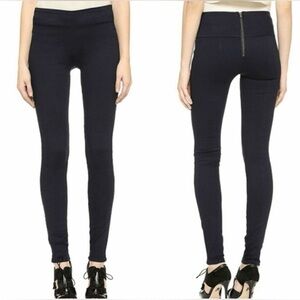 Veronica Beard Zip Back Navy Blue Skinny Dress Pants